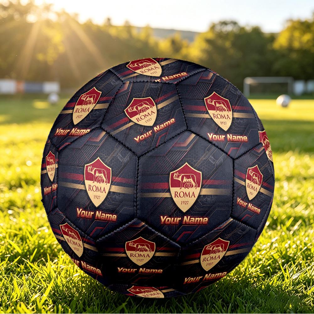 Personalized Size 5 Football AS Roma Pattern Outdoor Game Sports Ball Gift