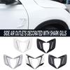 2Pcs 3D Car Side Vent Sticker Air Flow Sticker Shark Gills Side Vent Sticker Car Side Vent Sticker Deco