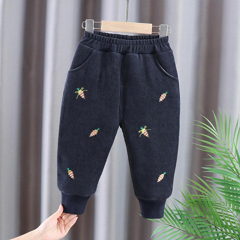 Детские брюки из утолщенного бархатного хлопка: Ультратеплая зимняя одежда для мальчиков и девочек
