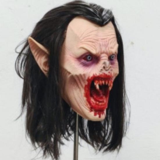 Halloween Horror Vampire-Dracula's daughter mask, Halloween face, scary and funny haunted house costume prop