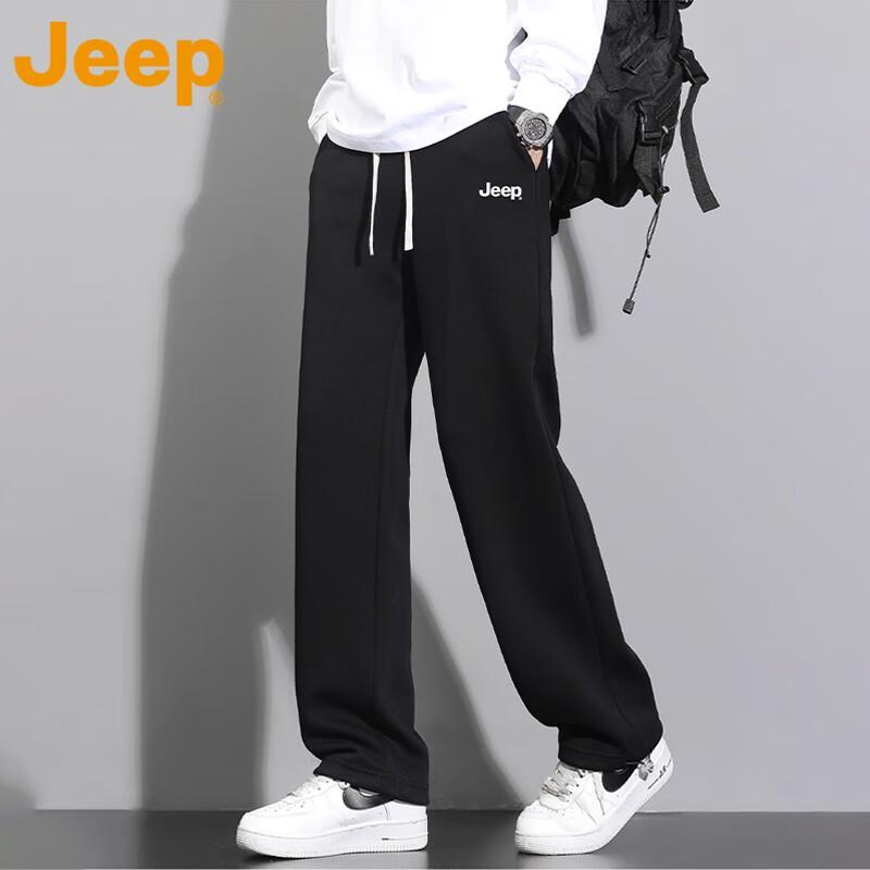 Jeep Мужские осенне-зимние свободные прямые повседневные спортивные штаны