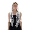 Women Lace Triangle Scarf for Church Embroidered Scarf Tassel Church Shawl Pendant Spanish Lace Mantilla Veil Head Cover