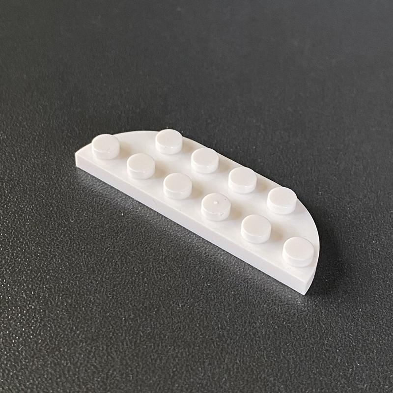 Small Particle Building Block Parts Diy Accessories 18980 2X6 Double Rounded Corner Arc Plate White 6147792