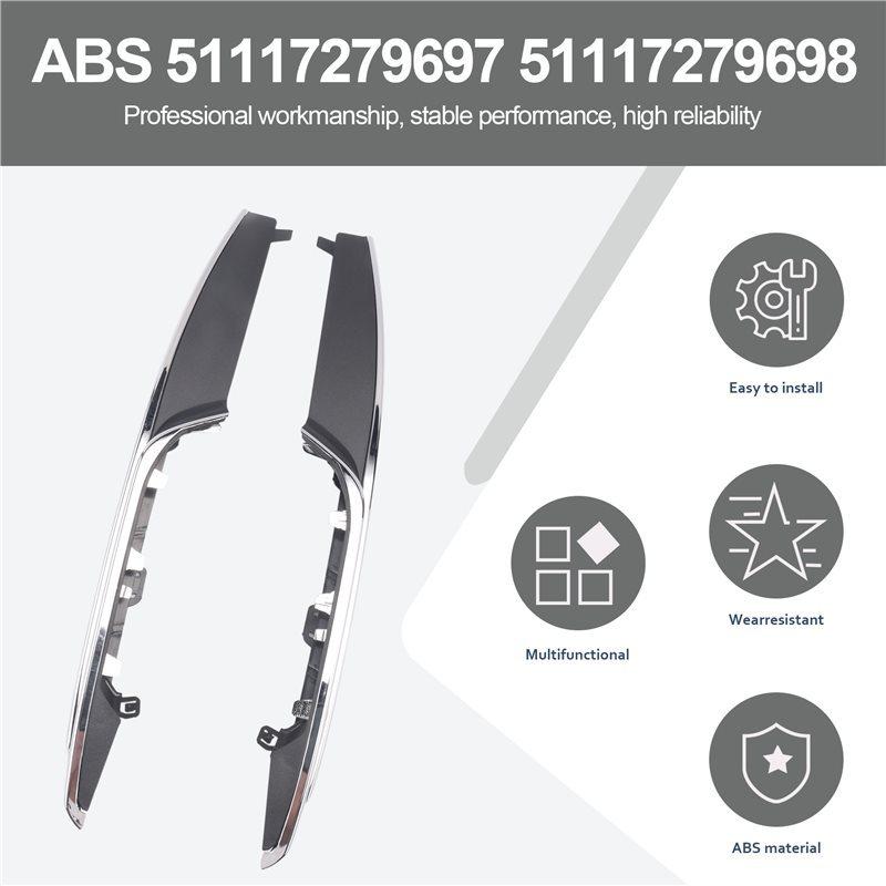 A58X-For BMW 3 Series F30 F35 2015- Front Bumper Fog Light Cover Trim Chrome 51117279697 51117279698 Accessories
