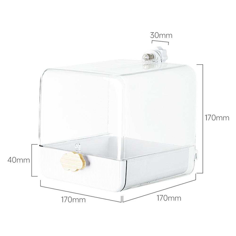 Clear Bird Bath Portable Shower For Most Birdcages, Hanging Food Bowl Bird Bath Box Parrot Bird Bathing Tub For Lovebirds Parrot