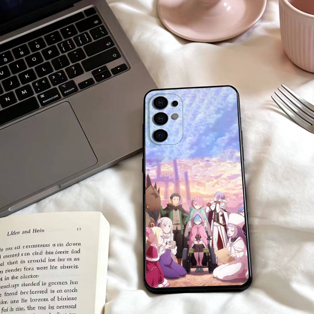 Чехол для телефона Re:Zero. Начни жизнь в другом мире. Для Samsung S25, 24, 23, 22, 30, 21, 10, 9, Ultra, Plus, Lite, FE, 4, 5 G. Мягкий черный чехол