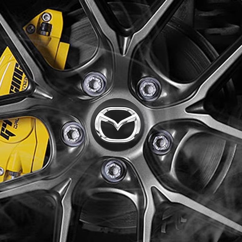 For Mazda 3 6 2 5 Atenza Axela Demio CX3 CX5 CX30 MX3 MX5 RX8 56mm Car Wheel Center Hub Caps Rim Cover Modification Accessories BBF3