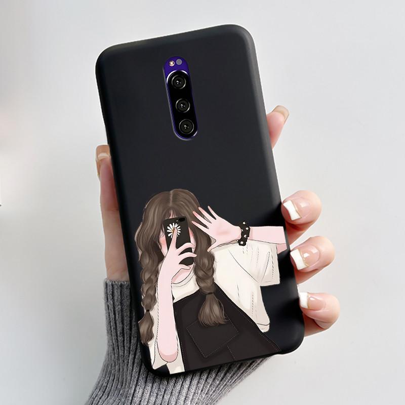 Для Sony Xperia 1 Чехол Роскошный Милый Кролик Любовь Забавный Черный ТПУ Мягкий Силикон Защитная Задняя Крышка Для Чехла Телефона Sony Xperia1