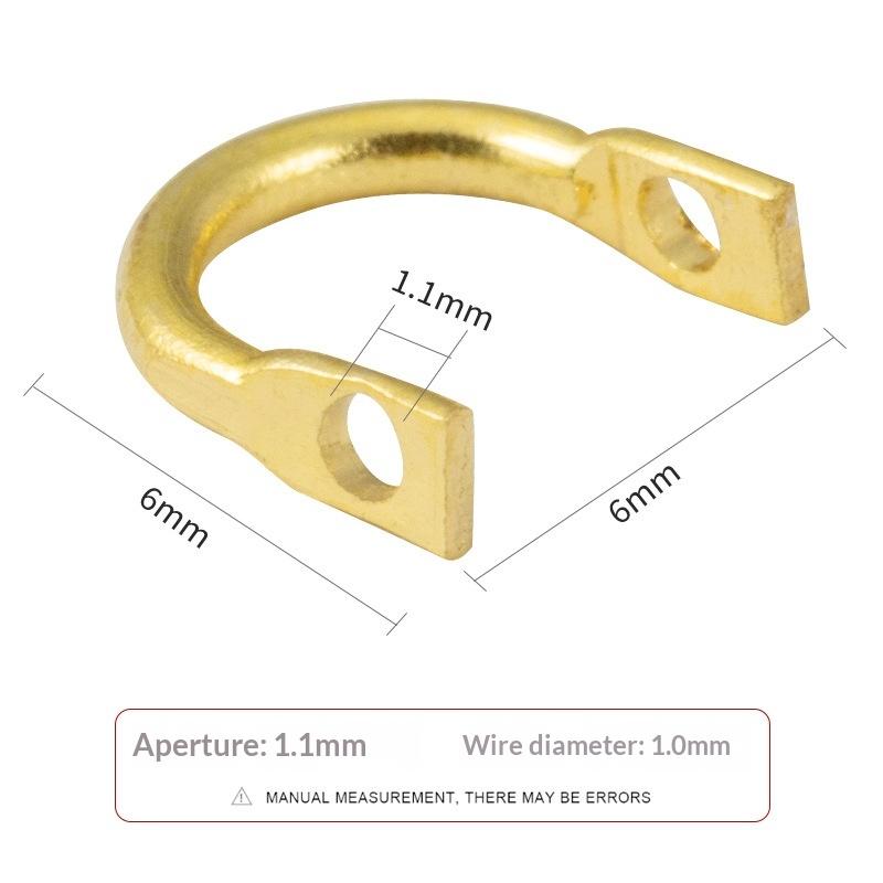 50Pcs Easy-Spin Clevises U- Shaped Easy Spin Brass Fishing Lure Accessories Durable Sliver/Gold Fishing Spinners