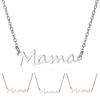 Регулируемая элегантная цепочка-звенья женское колье с подвеской-буквой Mama для Дня матери