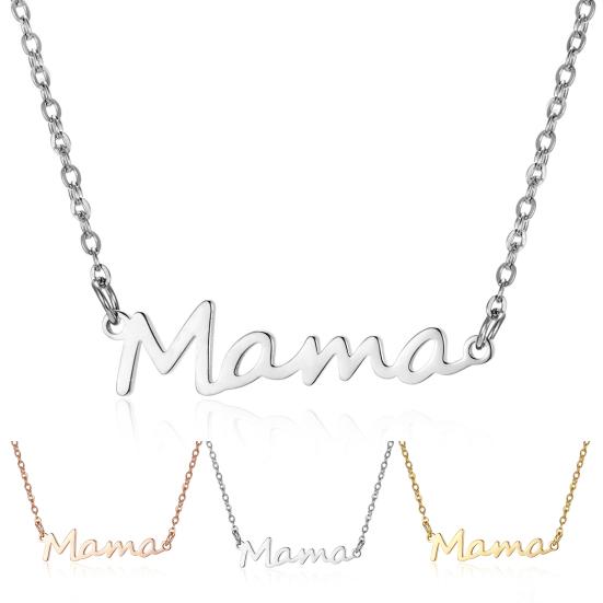 Регулируемая элегантная цепочка-звенья женское колье с подвеской-буквой Mama для Дня матери
