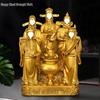 Five Wealth Gods Buddha Statue: Prosperity & Treasure Decoration for Entrance, Hall, or Counter - Ideal Housewarming or Opening Gift