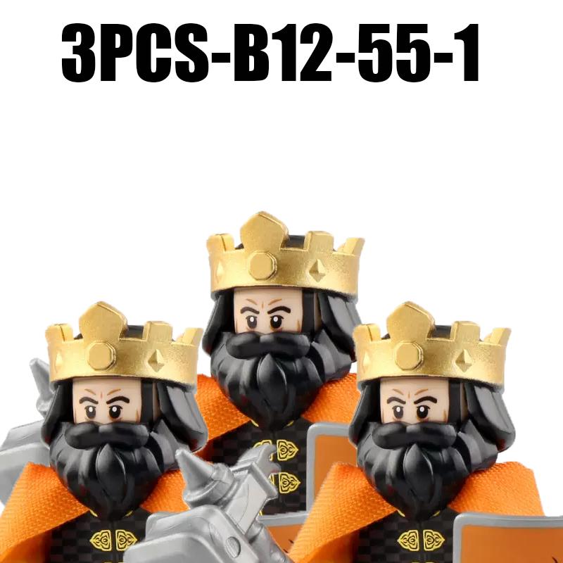 MOC Средневековый Король Строительные Блоки Армия Замок Ворон Красный Лев Черный Орел Рыцарь Фигурки Солдат Мечи Щит Оружие Кирпичики Игрушки