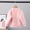 Child Sweater Autumn Winter Pullover Tops Girls Round Neck Sweaters Velvet Cartoon Long Sleeve Knitted Shirt