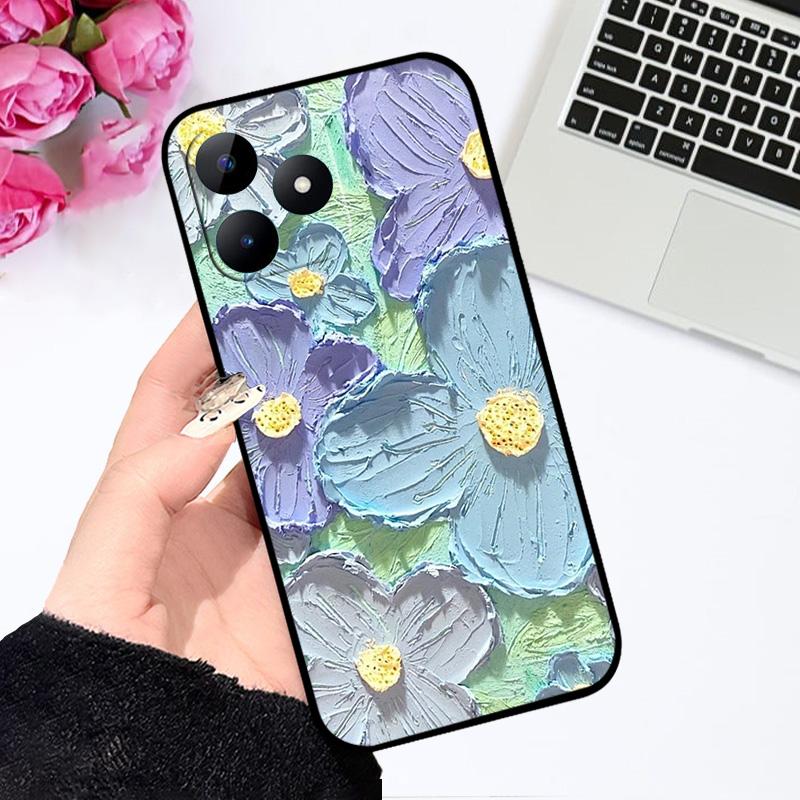 Мультяшный модный чехол для Realme Note 50 Coque Narzo N53 ТПУ силиконовые чехлы для телефона для Oppo Realme C51 C51s C53 4G Мягкий бампер