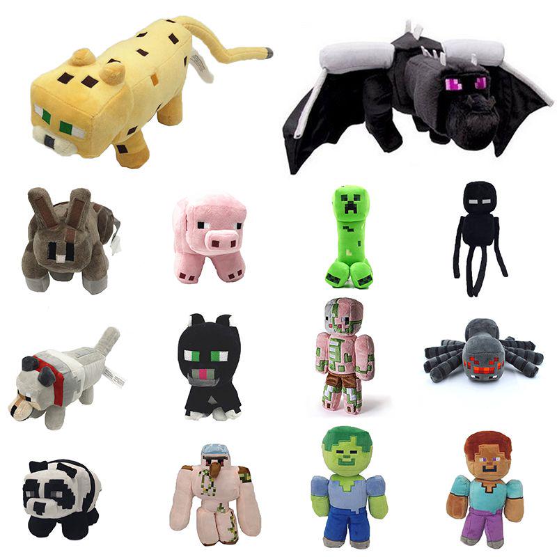 Soft And Cuddly Minecraft Creeper Enderman And Wolf Stuffed Toys For Kids