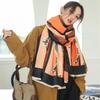 Новый Европейский и Американский Ретро Изображение Боевого Коня Имитация Кашемира Осенний и Зимний Теплый Шарф Декорация для Фото в Путешествии Большой Шарф