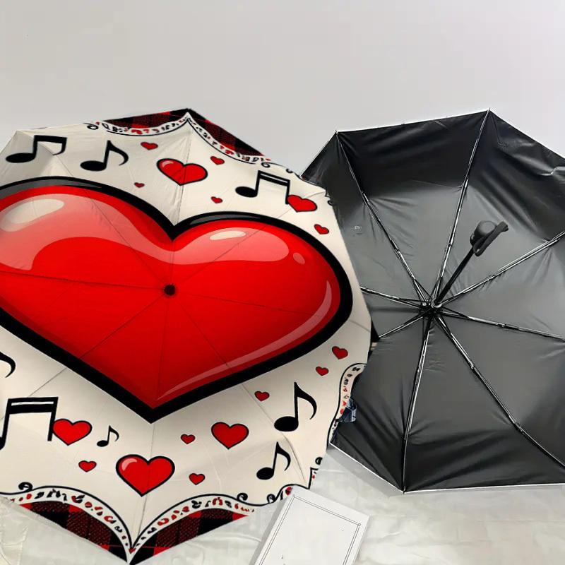 1pc love birds Automatic Open/Close Umbrella Compact Folding Umbrella with 8-Rib Shaft for Women/Men, Elegant Birthday1313S