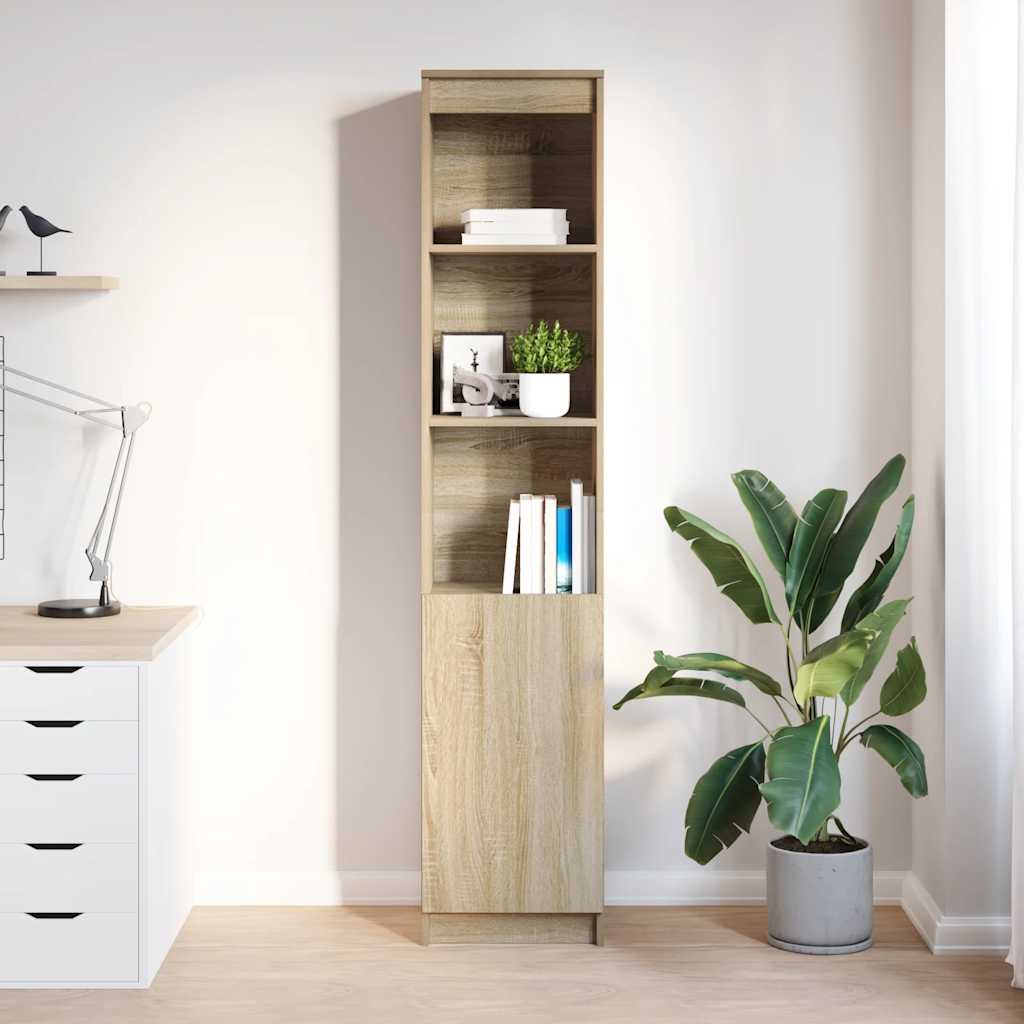 Highboard in Sonoma Oak Finish 37.5 x 35 x 180 cm Particle Board