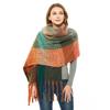 European and American Style Women's Fashion Pashmina Autumn and Winter Thicken Warm Scarf Plaid Tassel Shawl