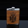 8oz Whisky Bottle Vodka Flagon 304 Stainless Steel Alcohol Liquor Hip Flask with Leather Wrapping