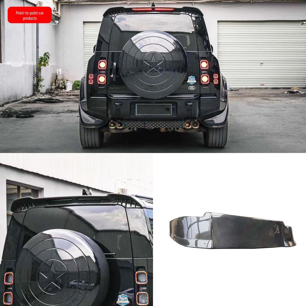Задний спойлер Land Rover Defender из углеродного волокна - Стиль Chelsea, Tiger Fang, KN
