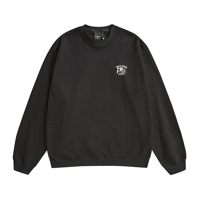 Осенне-зимний трендовый брендовый тяжелый ретро мужской свитер с круглым вырезом из толстого хлопка, свободный, большого размера, американский уличный принт с длинными рукавами