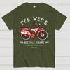 Pee Wee's Bicycle Tours 100% Cotton Summer Casual Cool Loose T-Shirt