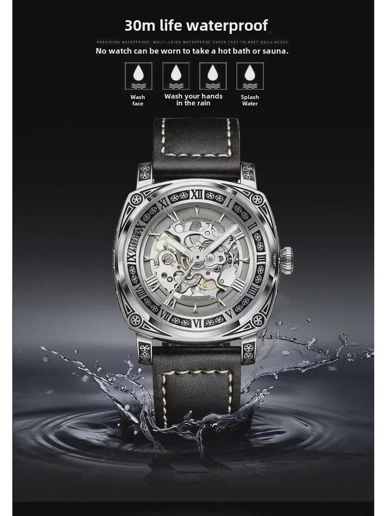 Автоматические механические мужские часы Duke of Lorraine: Модный, деловой дизайн с полостью