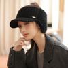 New Plush Empty Top Baseball Hat Outdoor Travel Cold Protection Warm Ear Protection Hat Korean Style Versatile Wool Hat Trend