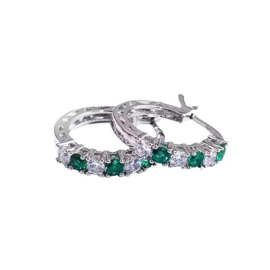 Серебряные серьги-кольца Yousheng для женщин, серьги-кольца с кубическим цирконием на День матери, годовщину, день рождения, подарки