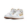 Детские кроссовки Air Jordan 1 Retro High OG TD Metallic Gold White Gum-Light-Brown FD2598-107