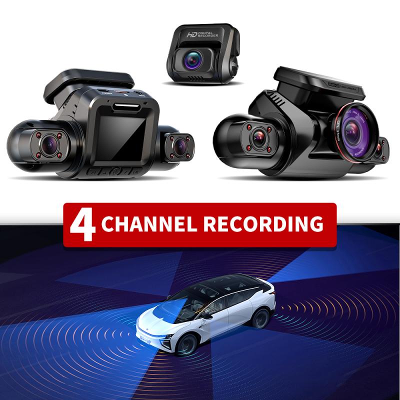 TiESFONG 360 Dash Cam M8S 4CH HD 4*1080P для автомобильного видеорегистратора 24H парковочный монитор видеорегистратор ночное видение WiFi встроенный GPS 256 ГБмакс