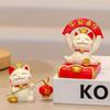 Cartoon Maneki Neko Miniature Figure Resin New Years Decor Lucky Cat Figurines  Desktop Ornament