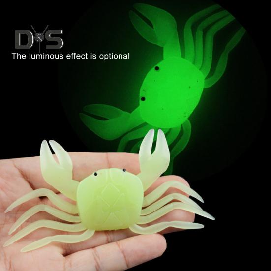 10CM/16.5G Slow Sinking Soft Crab Lure Long Casting Bionic Crab Bait Colorful PVC Artificial Bait Saltwater Freshwater Fishing Accessories