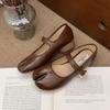 Fashion Female Low Heel Footwear Shallow Women Mary Janes Shoes 2025 New Luxury Buckle Strap Fashion Strange Toe Ladies Heeled Shoes