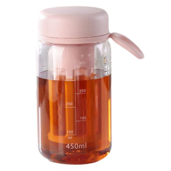450/600ML Cold Brew Cup with Scale Filter Food Grade Large Capacity Portable Travel Tea Bottle Cold Brew Coffee Maker Jar