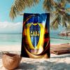 proof beach towel with Club Atlético Boca Juniors pattern - soft,absorbent,quick-drying,machine washable - perfect for swimming,camping,bathing