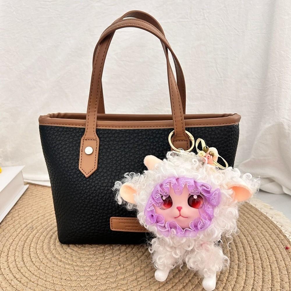 Bag Hanging Sheep Plush Keychain Lolita Curly Hair Car Key Ring Cute Lamb Doll Pendant Party Decor