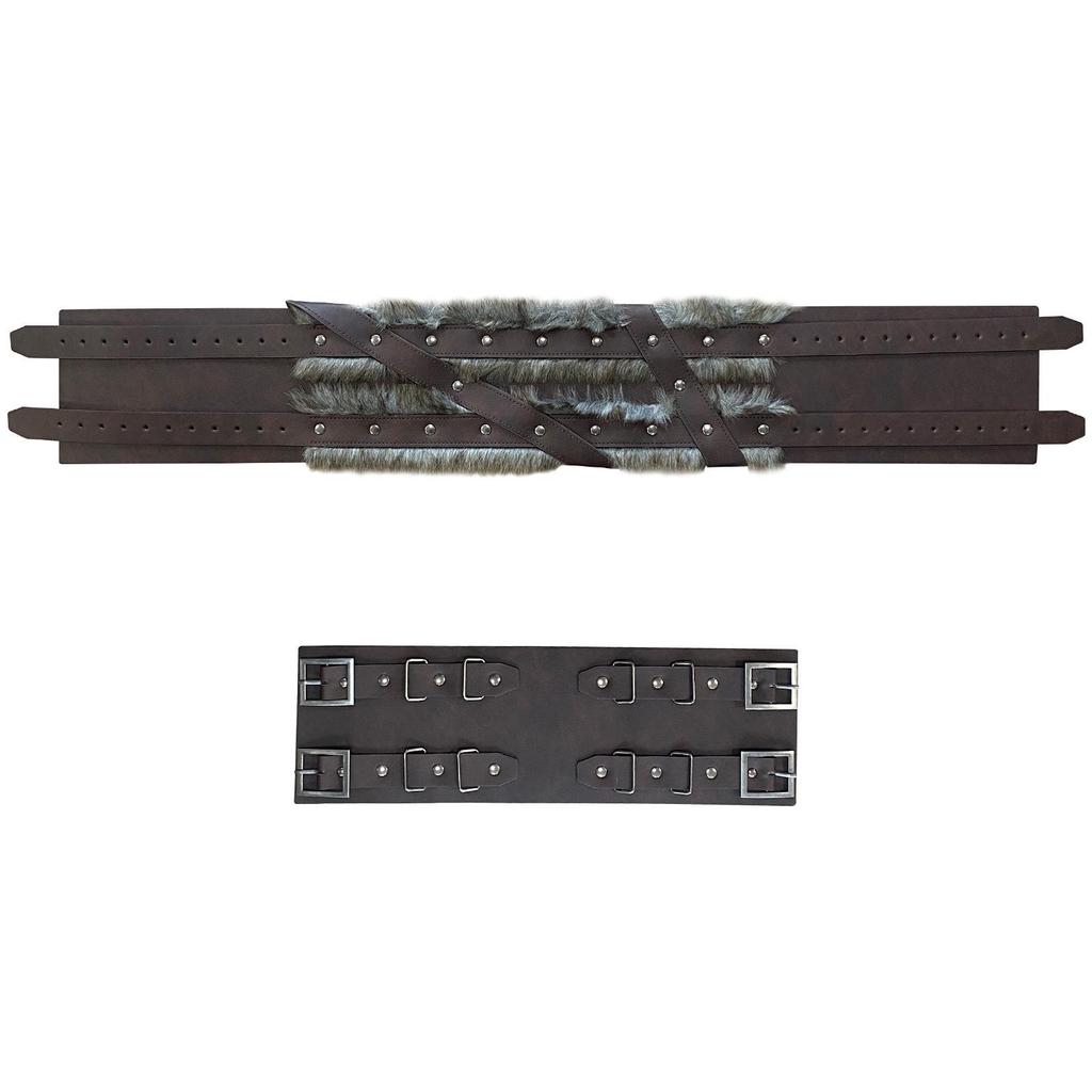 Средневековый скандинавский викингский стиль необработанный край широкий пояс винтажные косплей реквизиты