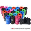 5Roll Pet Poop Bags with Bag Holder Disposable Dog Waste Bags, Bulk Poop Bags with Leash Clip and Bone Bag Dispenser