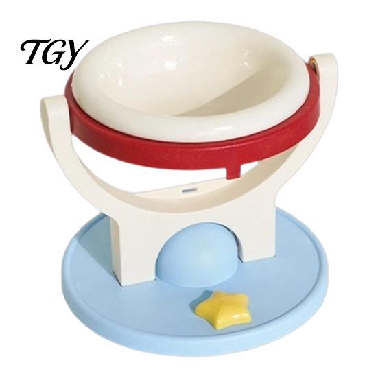 Easy Clean Pet Bowl 2-in-1 Wall Mounted Cat Bowl, Elevated Food Anti-Tipping Foldable Raised Feeding Feeder Shelf, Floating for Indoor Cats,