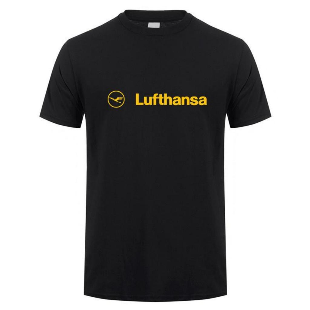 Футболка Lufthansa Летняя Мужская Крутая Хлопковая С Коротким Рукавом Футболки Авиакомпании Lufthansa Унисекс Подарок Топы Футболка LH-478