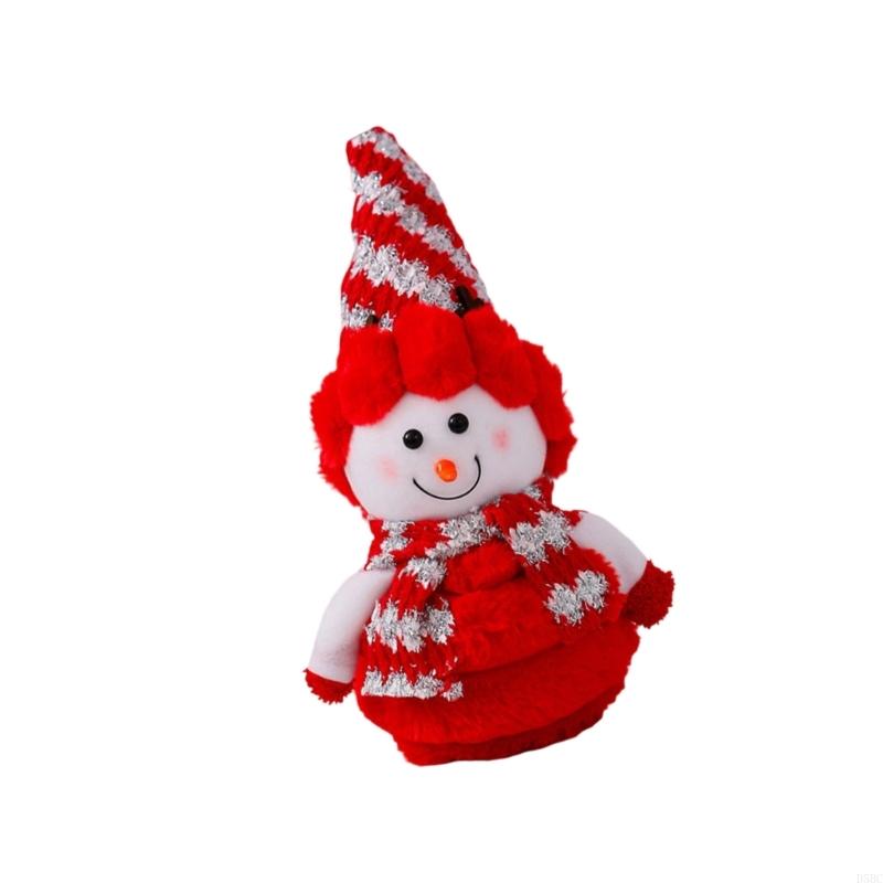 Festival Snowman Doll Ornament Plush Toy For Winter Parties Quality Cotton Plastic Materials Easy Setups Store Display