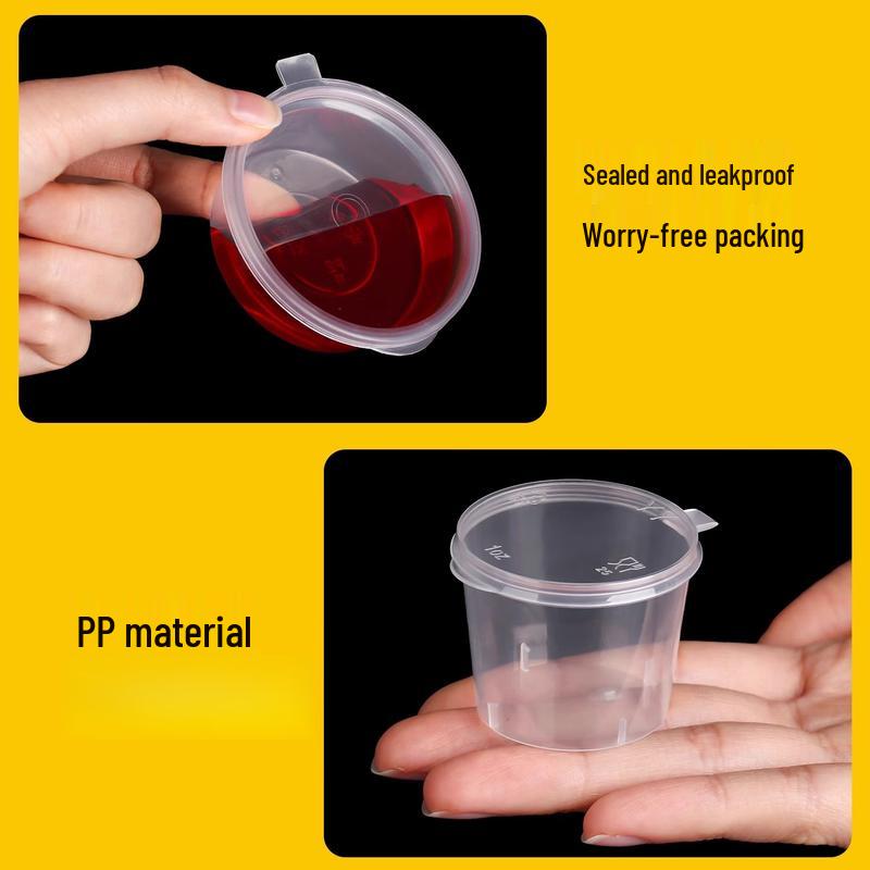 Disposable Round Plastic Sauce Containers with Lids