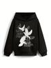 Kids Hoodie Autumn Winter Thick Fleece Peace Dove Love And Peace Graphic Print Warm Streetwear Pullover Sweatshirt