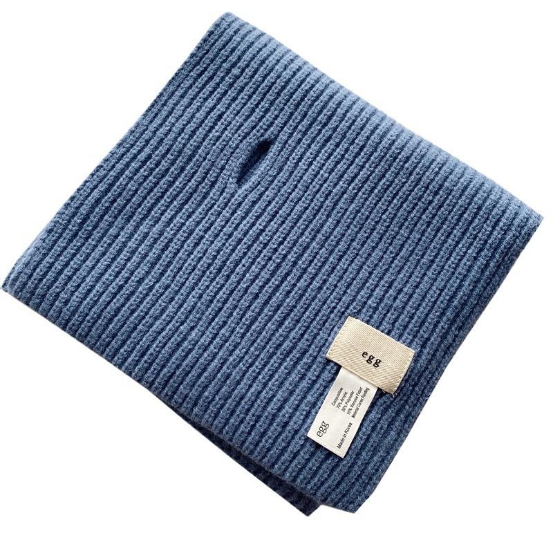 Scarf Designer Niche Macaron Candy Solid Color Cross Wool Fashion Ins Knitted Scarf