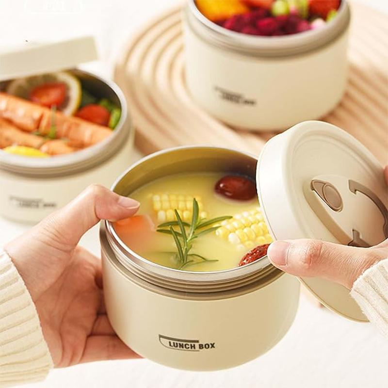 Портативный изолированный контейнер для еды и обеда с термобоксом для обеда, 3 отдельных складных контейнера для обеда для взрослых и детей