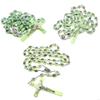 62KD Catholic Angel Virgin Mary Luminous Rosary Religious Beads Wall Hanging Rosary for Cross Pendant Necklace Glow In The Da