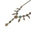 [E5721] - Brown Turquoise 'Fleurettes' Designer Necklace